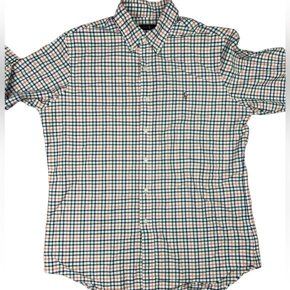 Ralph Lauren Dress Shirt Long Sleeve Button Down Mens Large 100% Cotton Checker - Picture 2 of 11